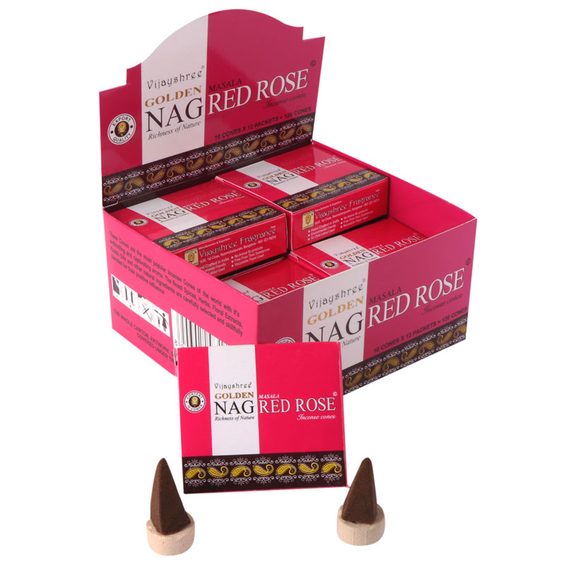 Golden Nag Red Rose Masala Cone